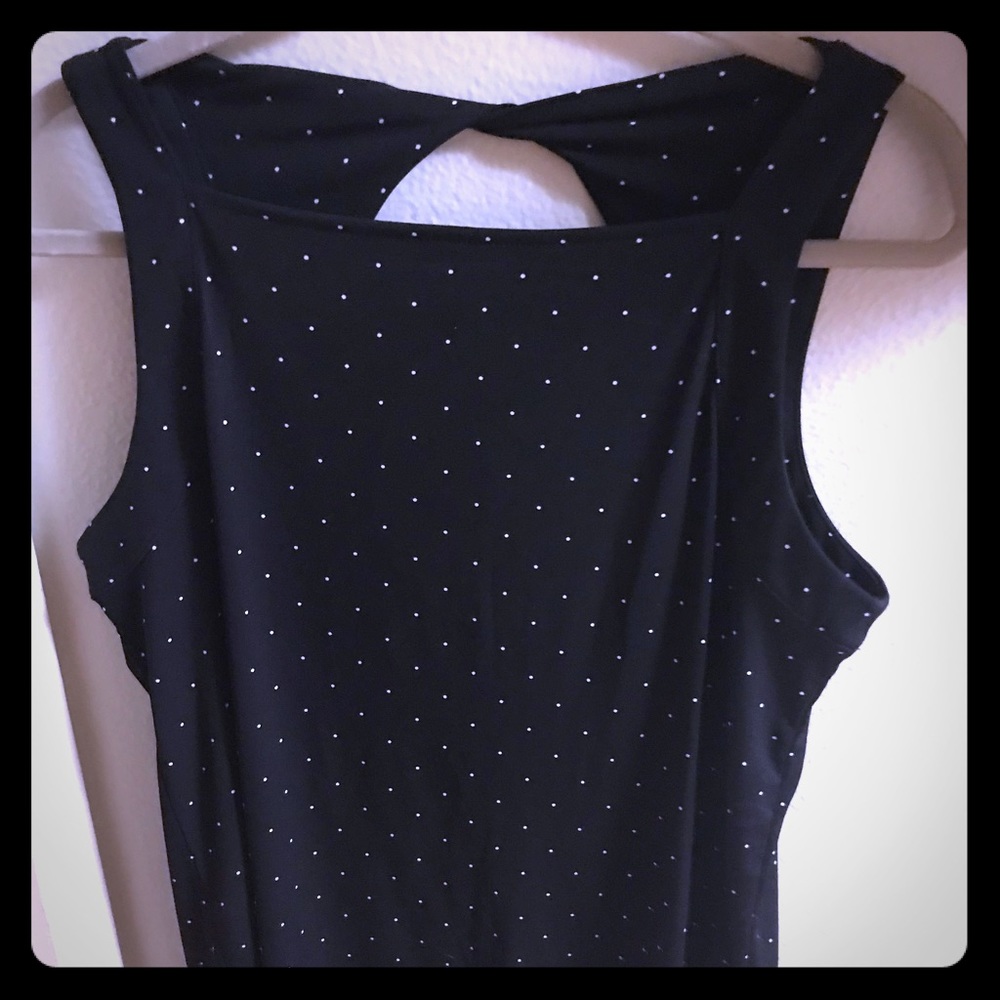 Sold🎉🎊Banana Republic black white polkadot tank.